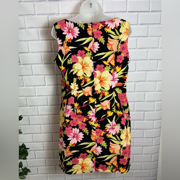 Eileen West Classic Floral sleeveless shift Mini Dress/size 12 - Picture 5 of 5